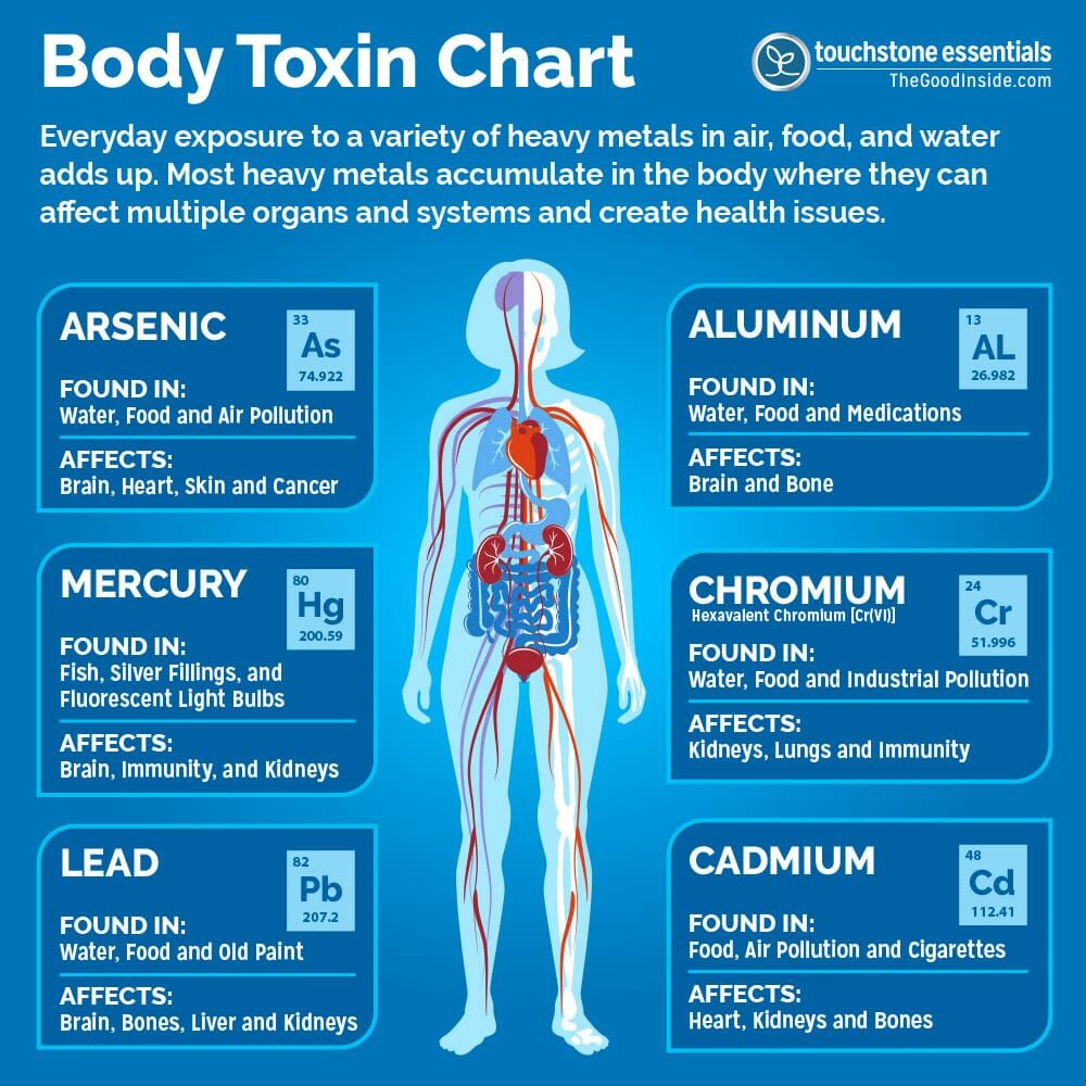 Body toxin chart